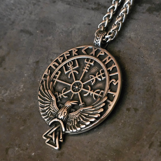 Viking Compass with Raven