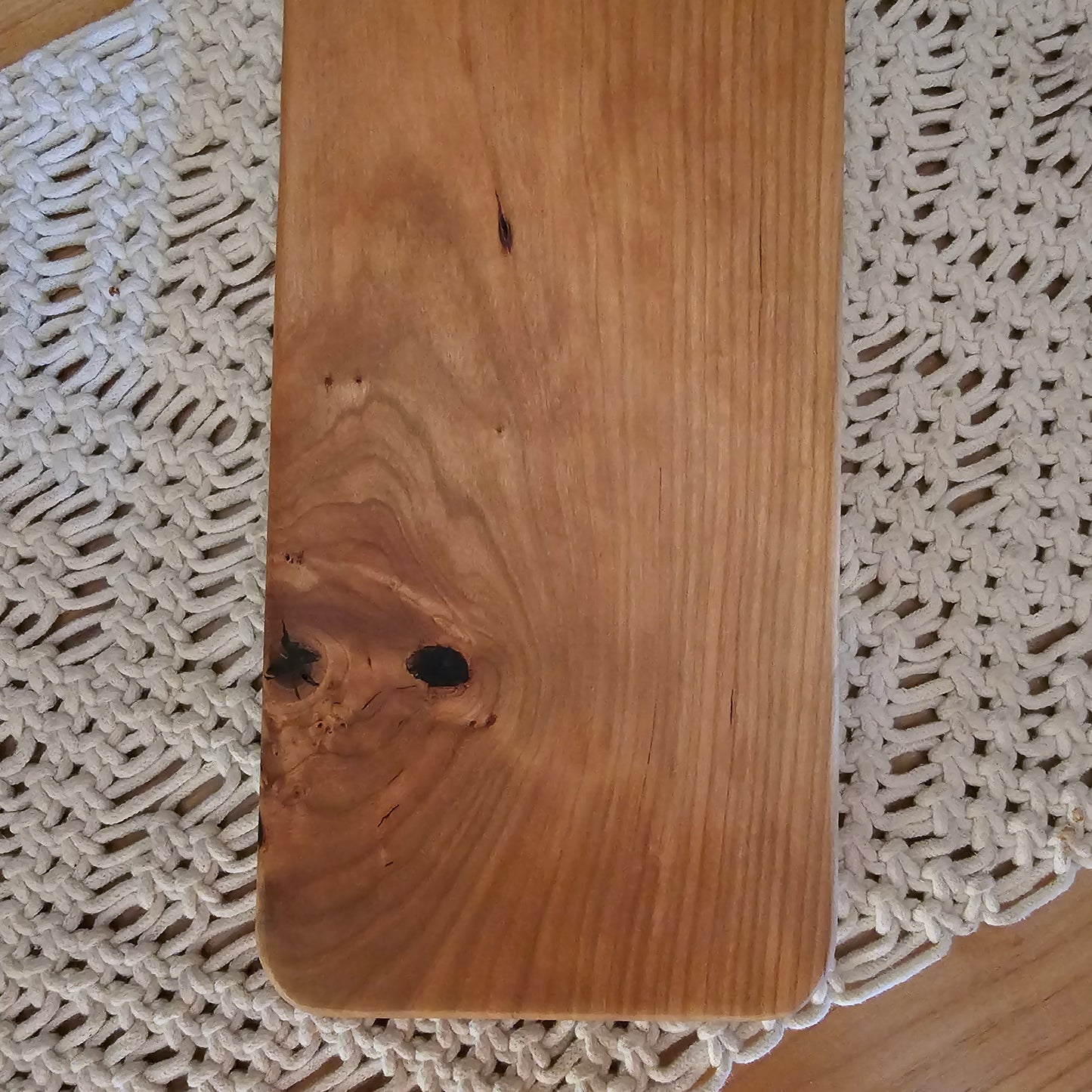 Folk Art Charcuterie Board- Cherry 19"x6"