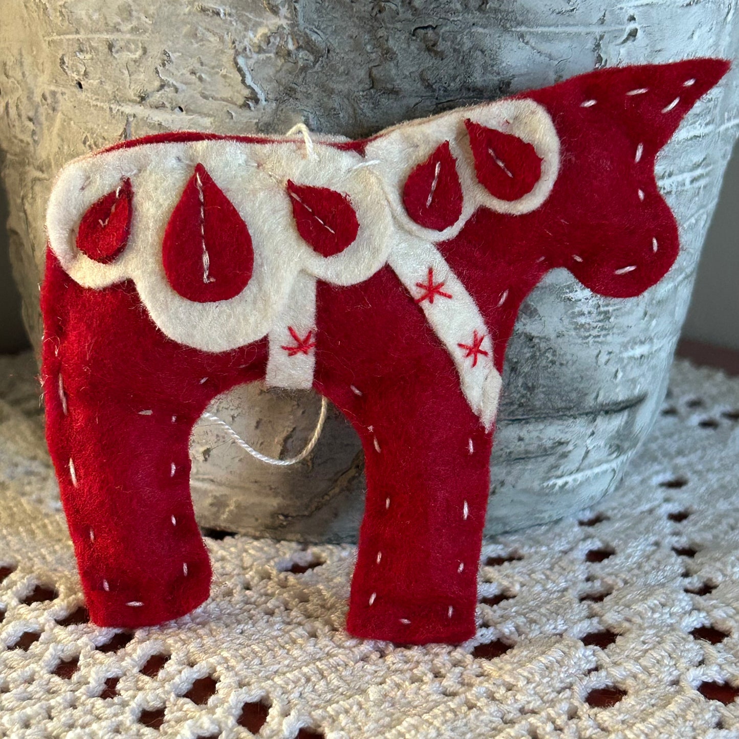 Dala Horse Ornament- Set of 2