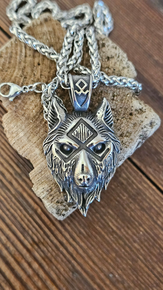 Nordic Wolf with Rune
