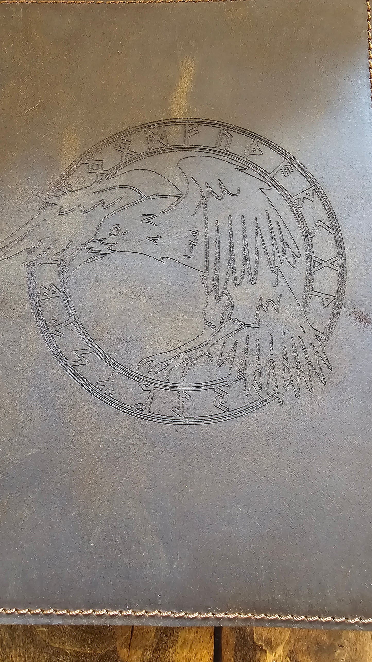 Genuine Leather Journal- Nordic Raven