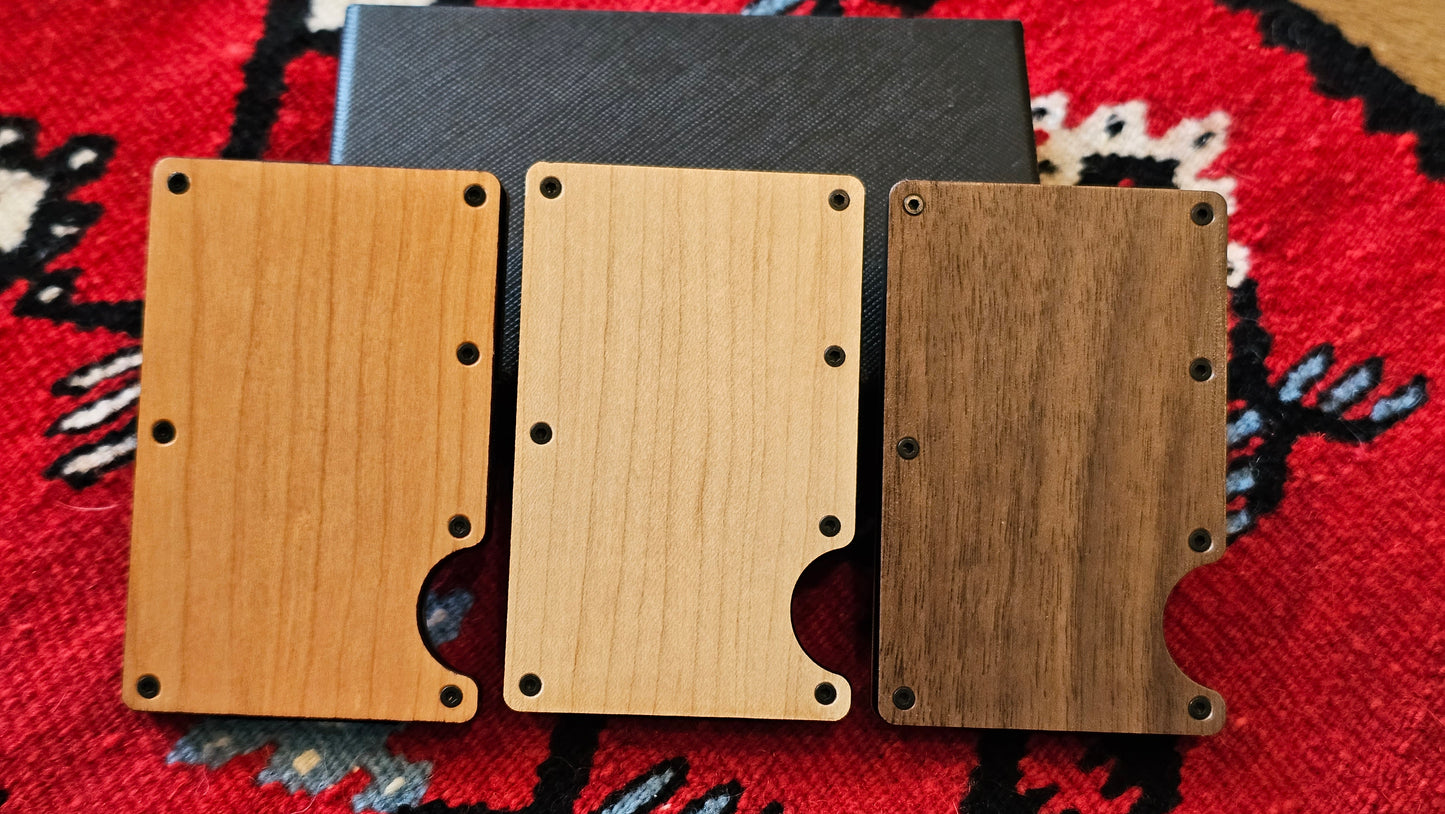 Minimalist Wood Wallet- Valknut