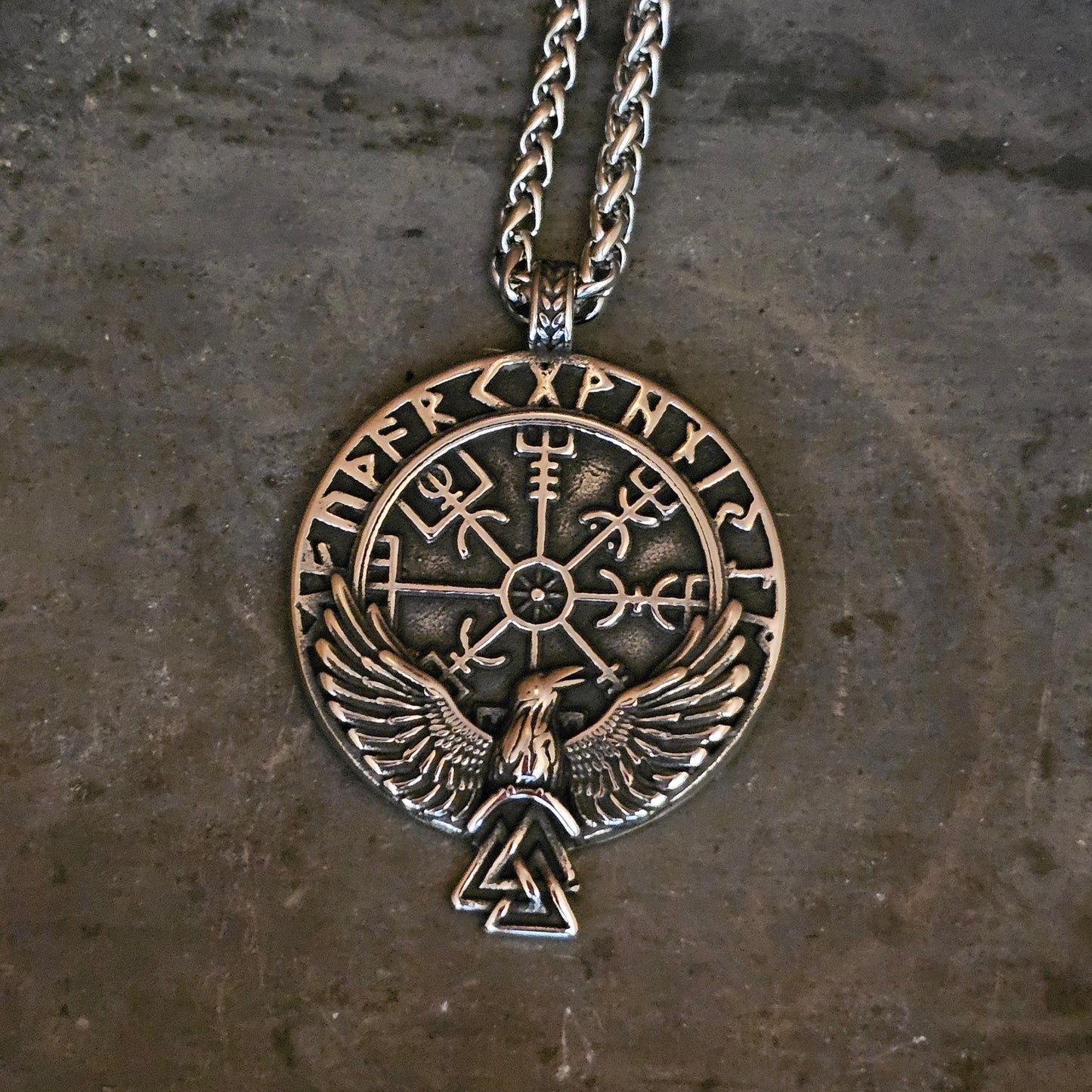Viking Compass with Raven