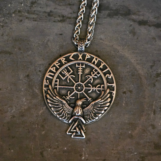 Viking Compass with Raven