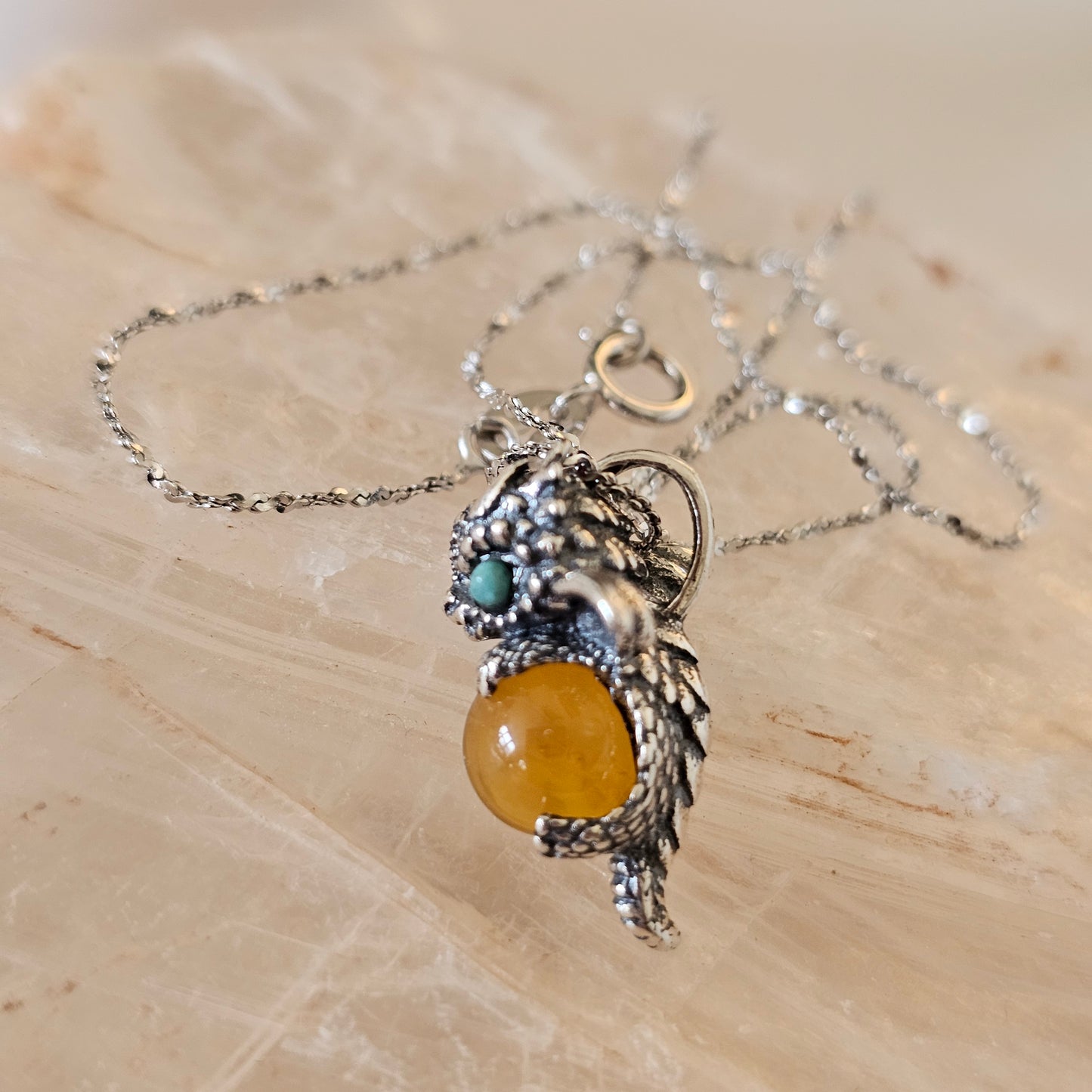 Genuine Amber Nordic Dragon