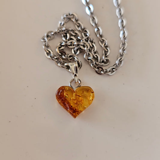 Genuine Amber Heart