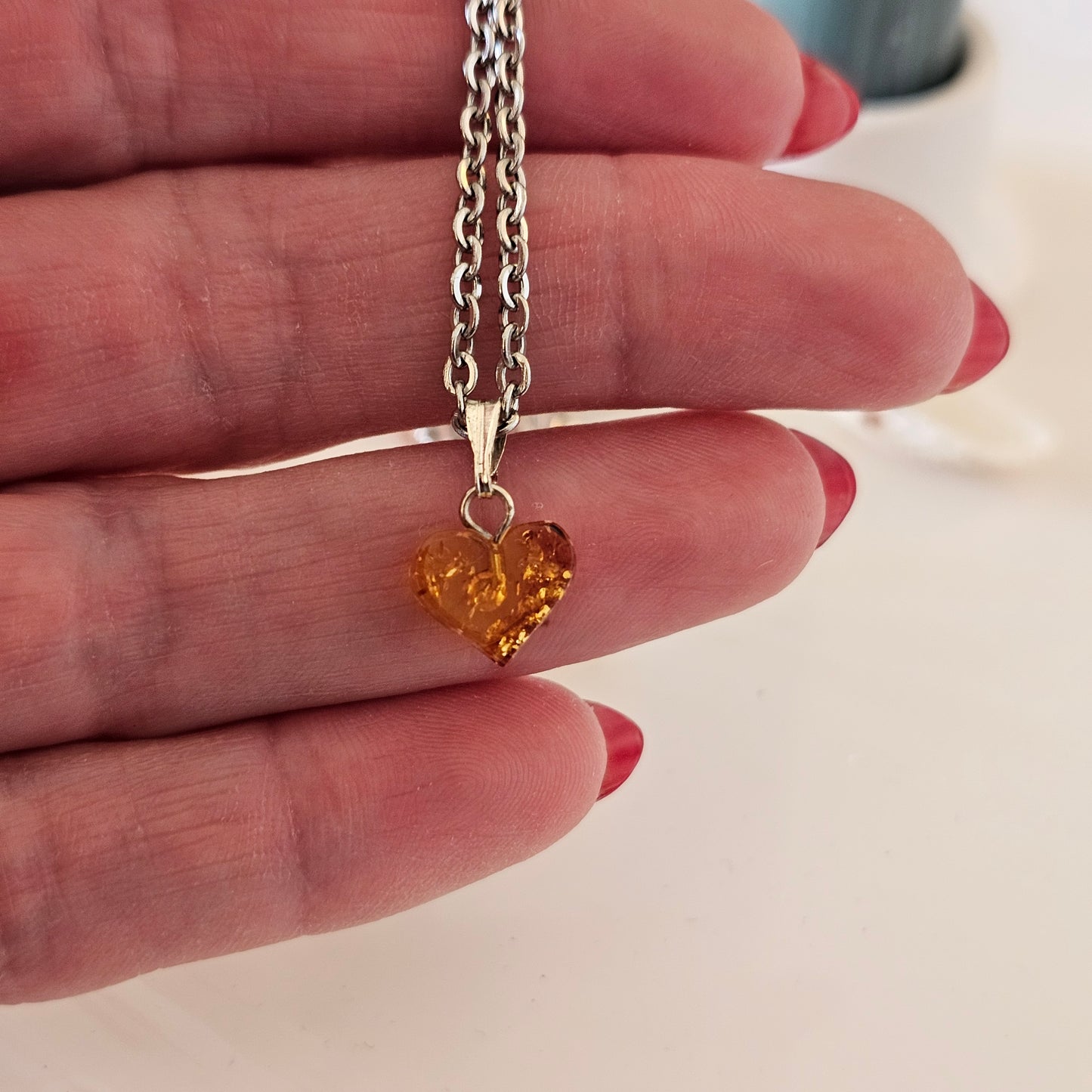 Genuine Amber Heart