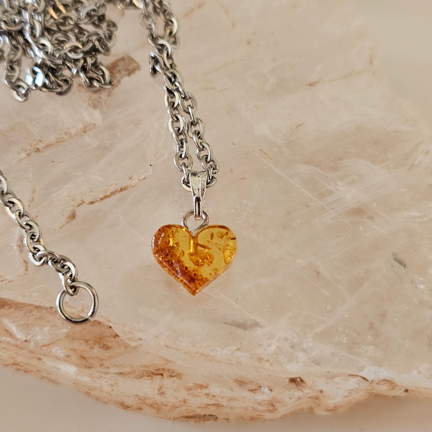 Genuine Amber Heart