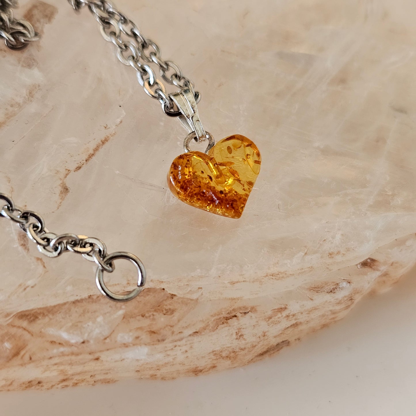 Genuine Amber Heart
