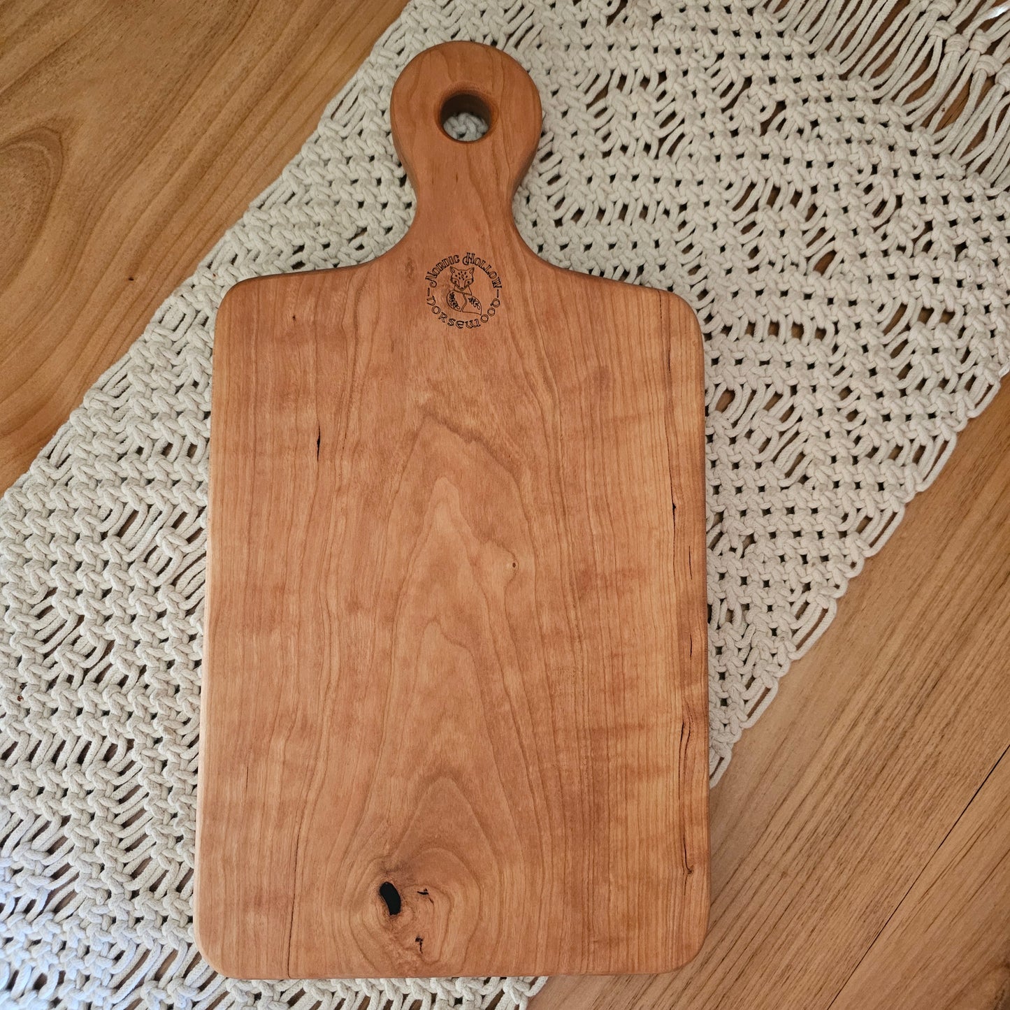 Folk Art Charcuterie Board- Cherry 18"x9.5"