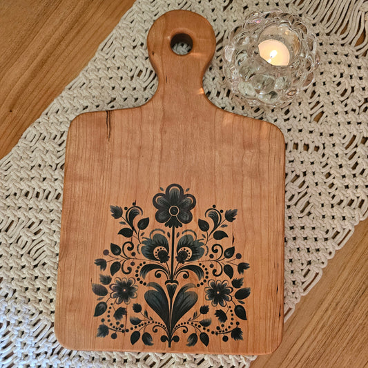 Folk Art Charcuterie Board- Cherry 15"x9.5"