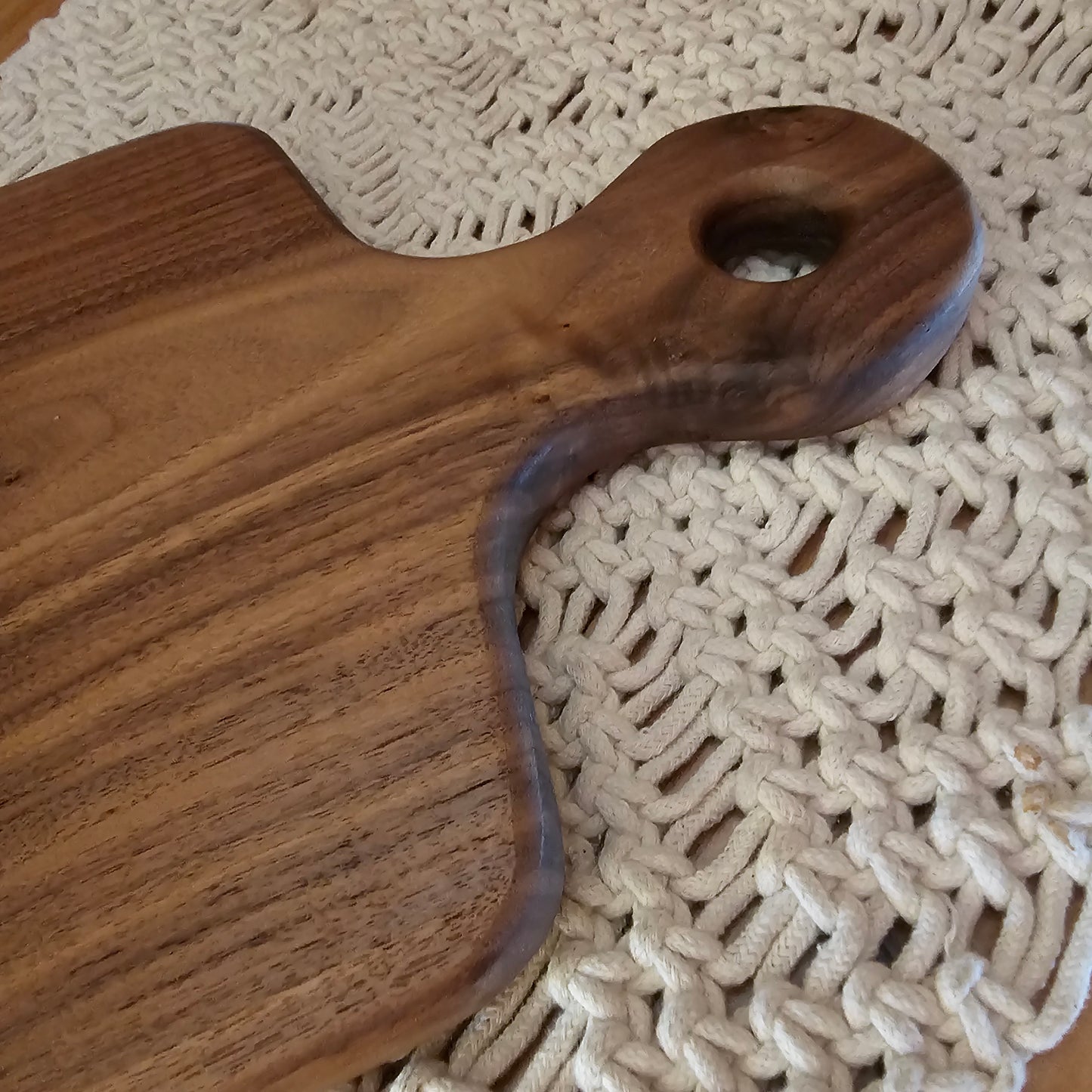 Folk Art Charcuterie Board- Black Walnut 17"x8.5"