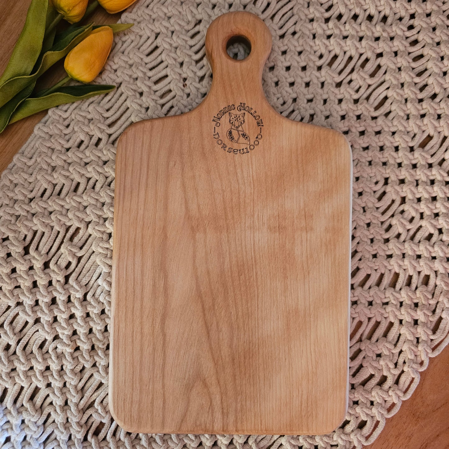 Folk Art Charcuterie Board- Birch 12.5"x7"