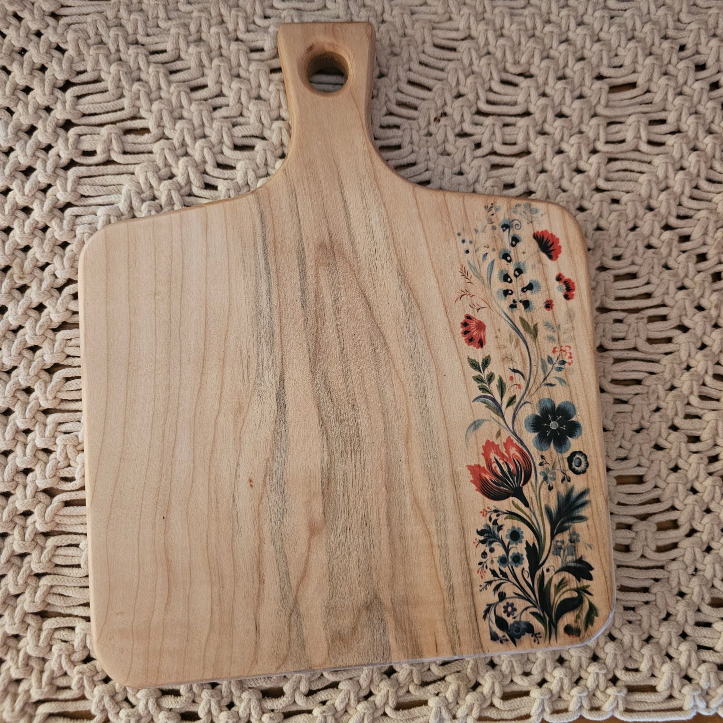 Folk Art Charcuterie Board- Maple 11.5"x9"