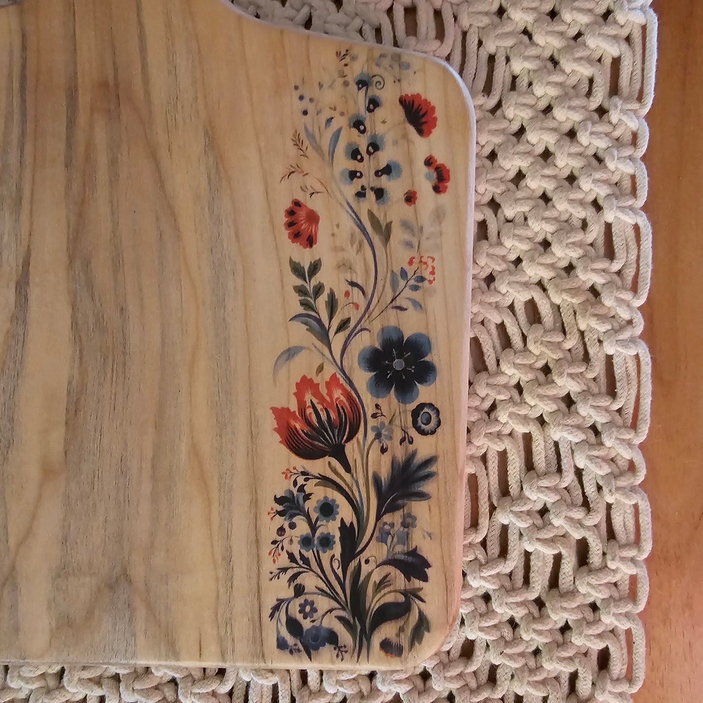 Folk Art Charcuterie Board- Maple 11.5"x9"