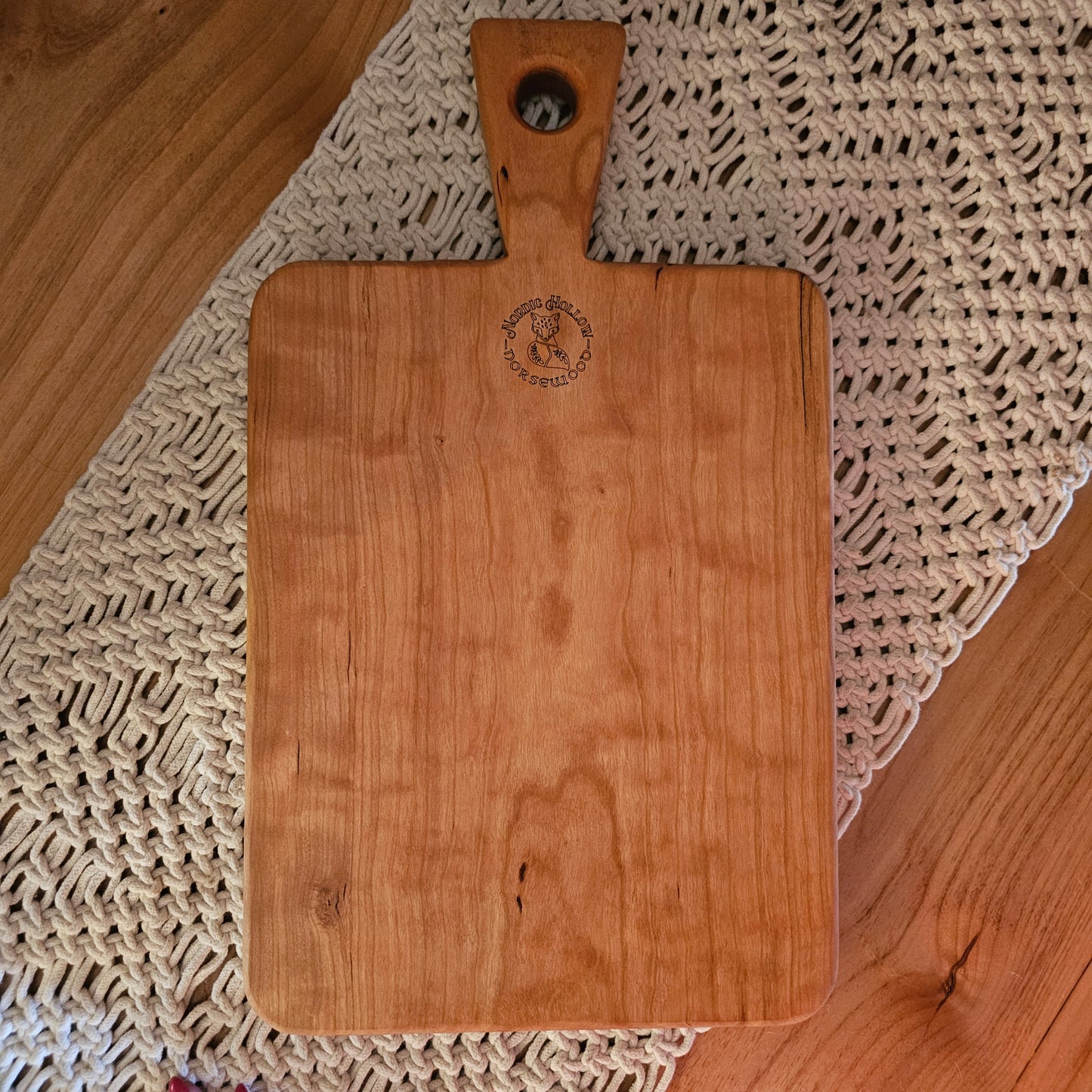 Folk Art Charcuterie Board- Cherry 16.5"x9.5"
