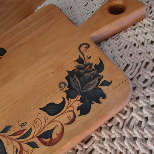 Folk Art Charcuterie Board- Cherry 16.5"x9.5"