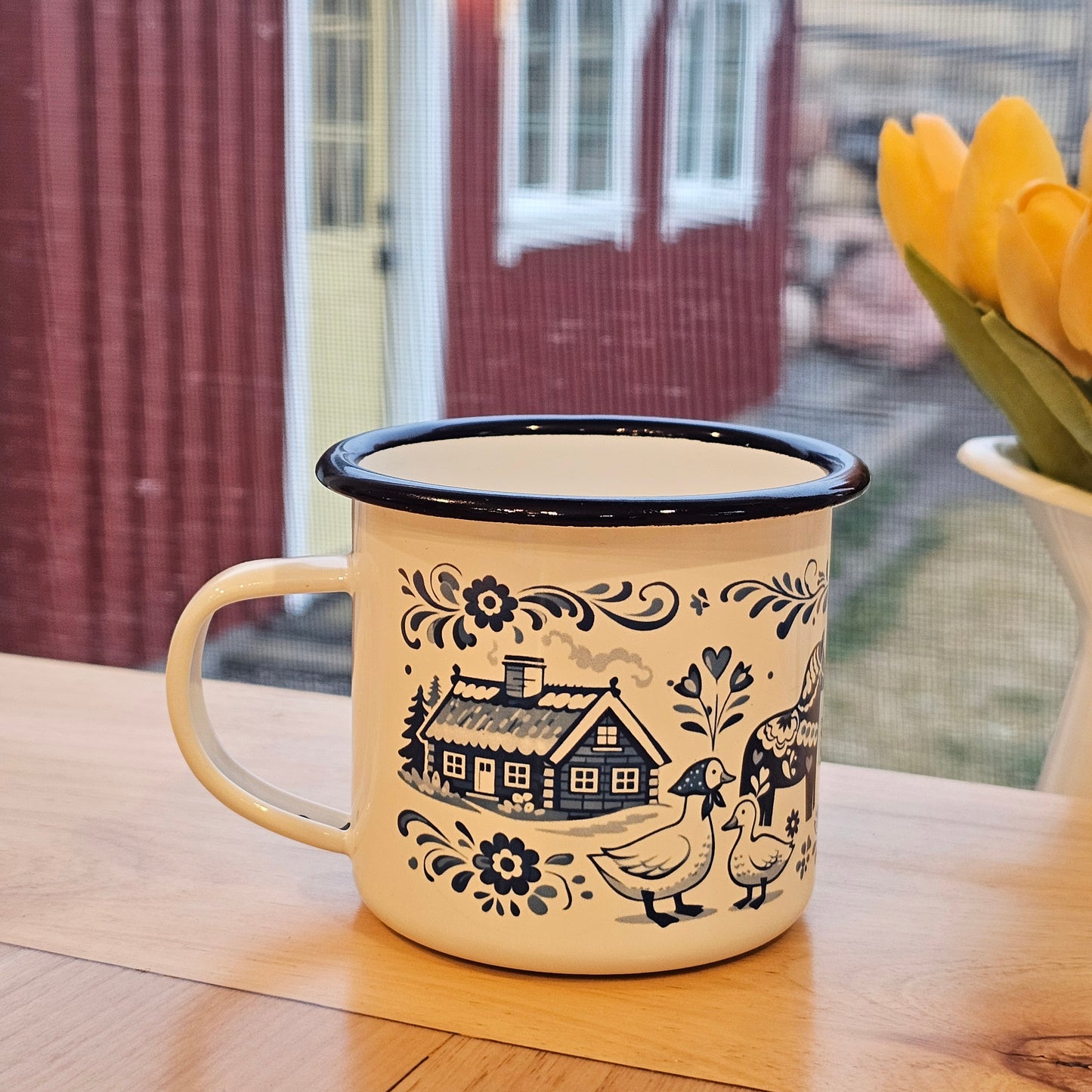 Enamel Mug- Dala Horse