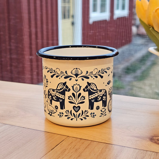 Enamel Mug- Dala Horse
