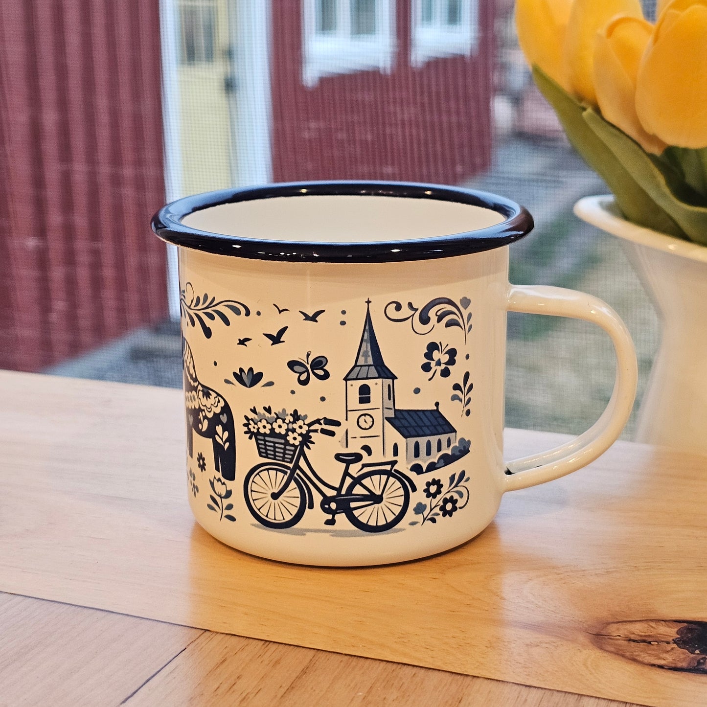 Enamel Mug- Dala Horse
