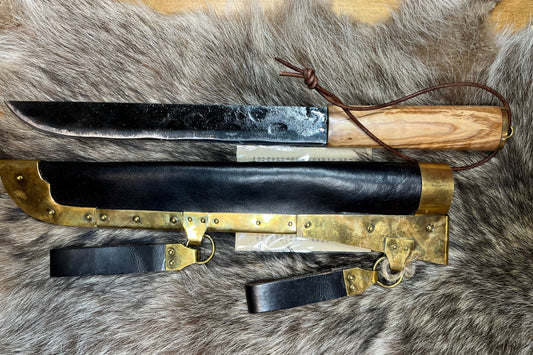 Viking Seax 16.5" Olive Wood Handle
