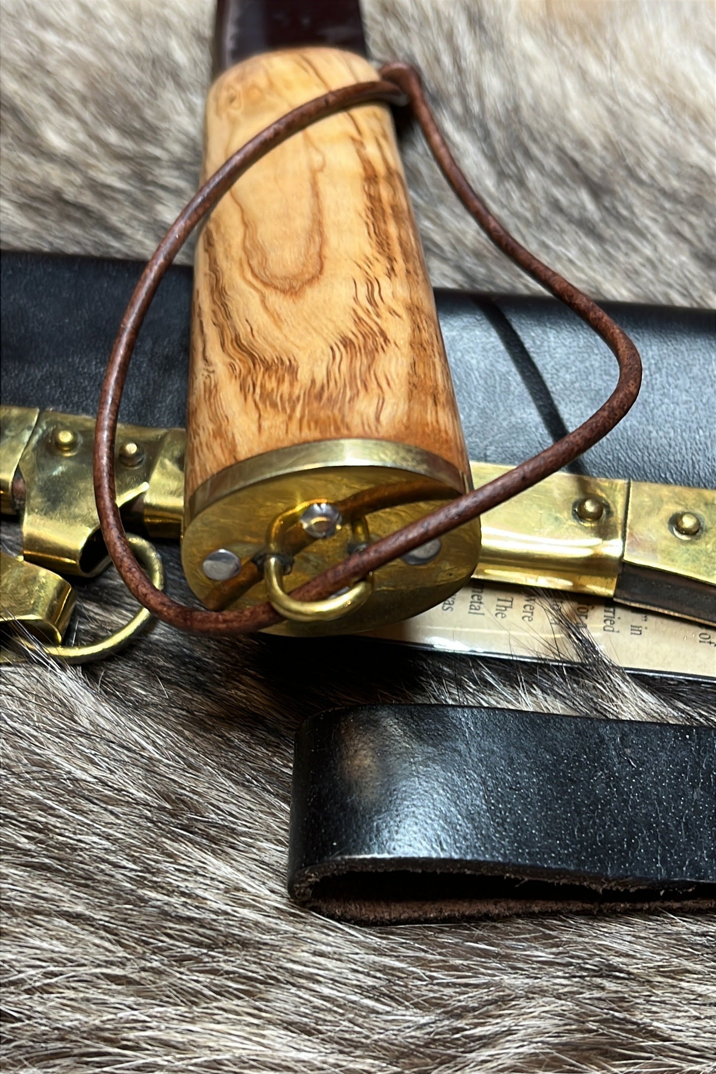 Viking Seax 16.5" Olive Wood Handle