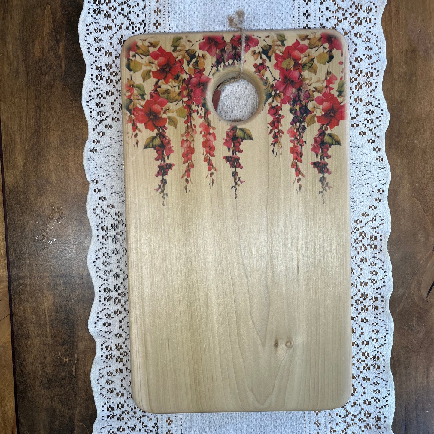 Folk Art Charcuterie Board - Poplar 16" X 9.5"