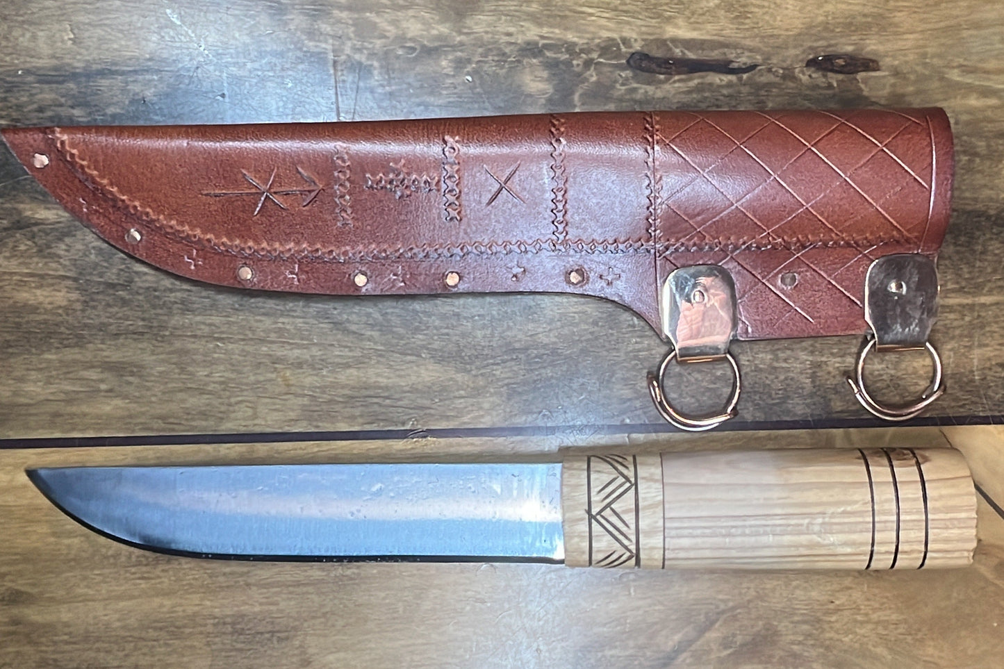 Viking Seax 12" Ash Handle