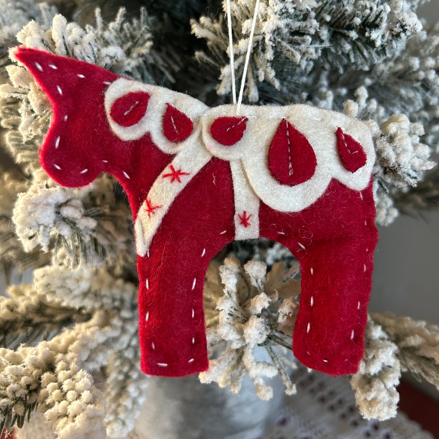 Dala Horse Ornament- Set of 2
